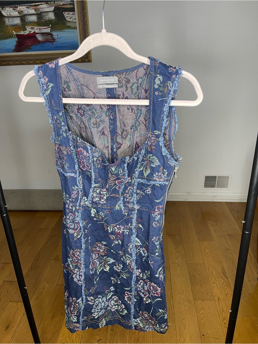 Urban Outfitters Blue Floral Mini Dress